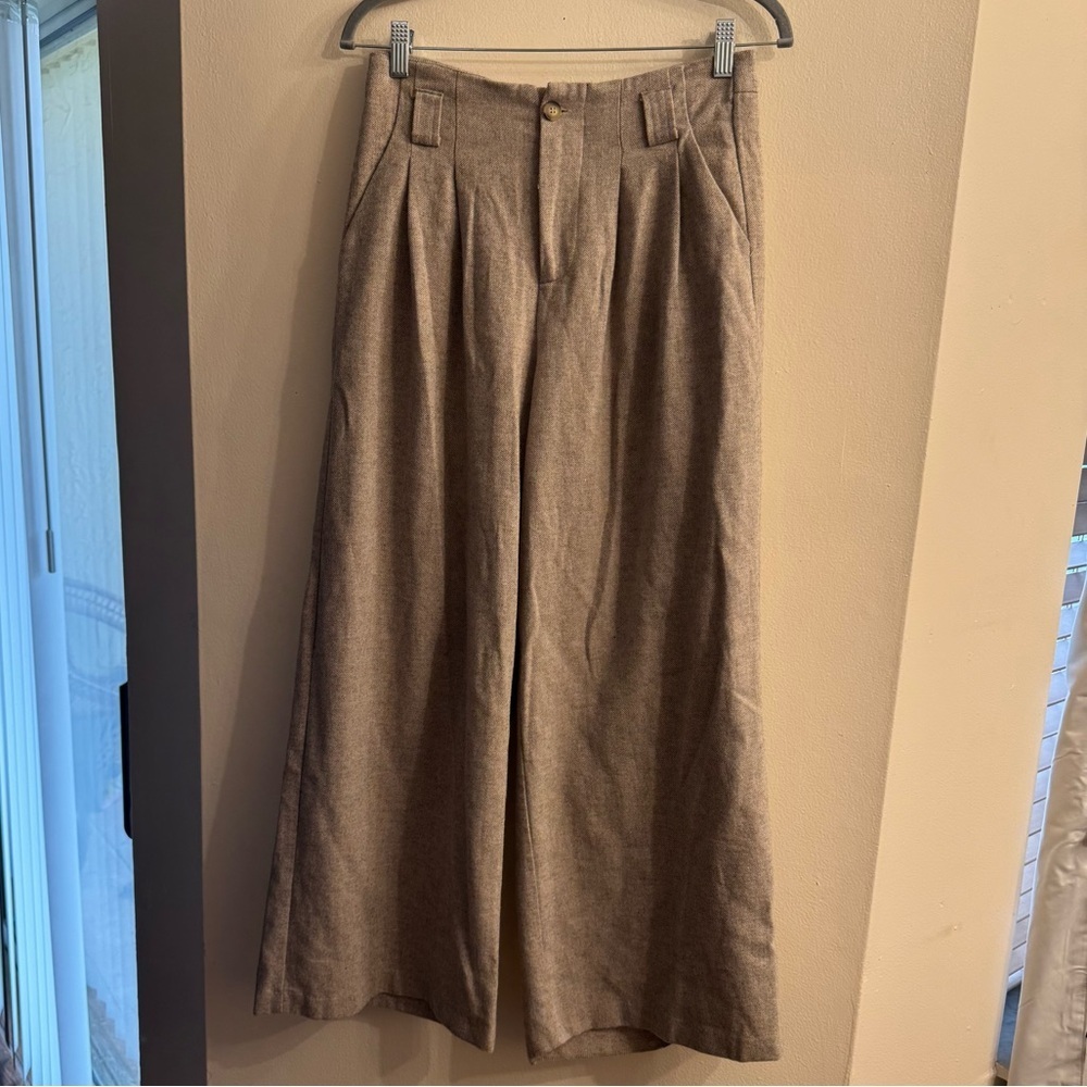 See U Soon Anthropologie Women’s Wool Blend Wide Leg Trouser Pants Size 4